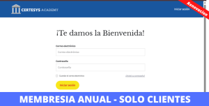 MEMBRESIA ANUAL - SOLO CLIENTES